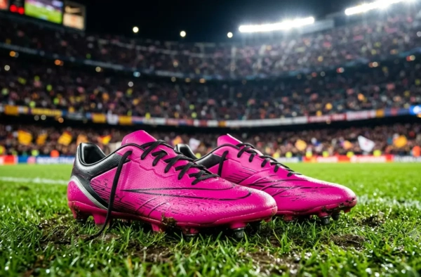 pink football boots