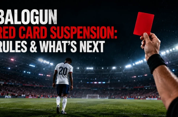 Balogun Red Card Suspension
